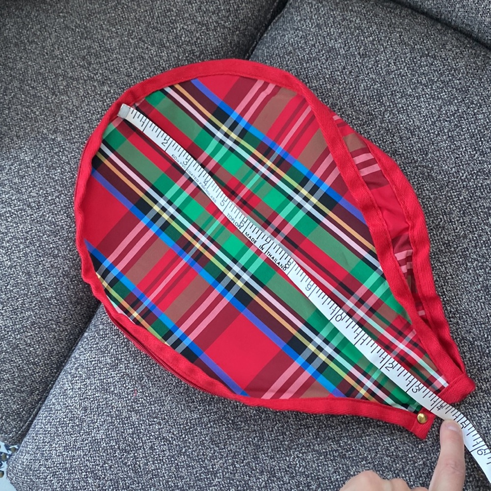Red Plaid Racket Cover - Picture 7 of 7